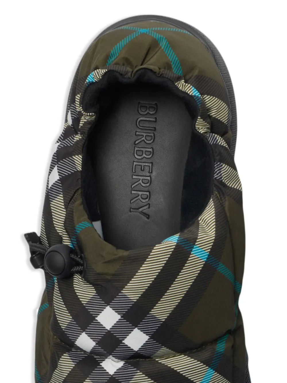 Burberry Check-print pillow mules