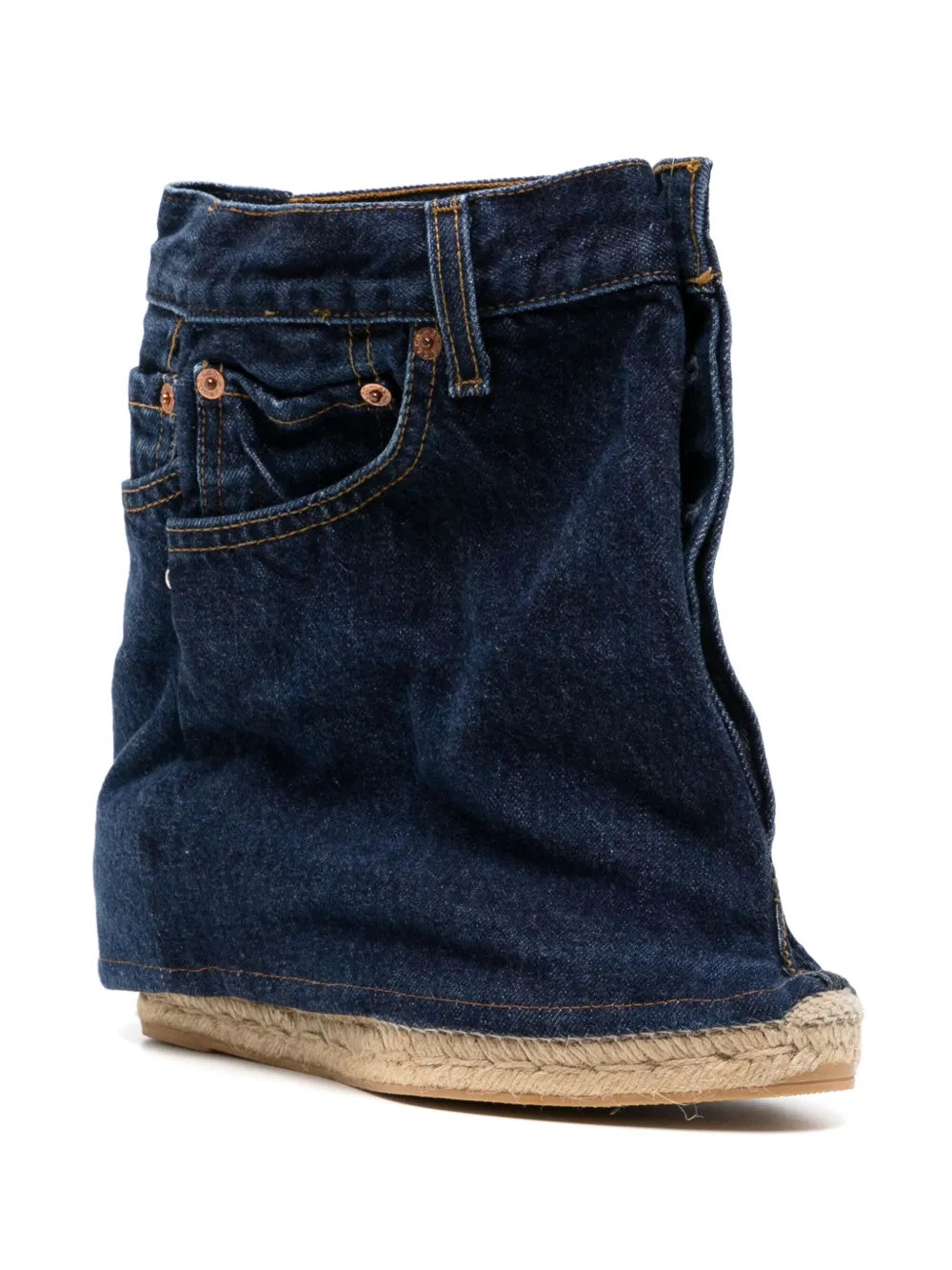 Bless denim wedge-heel espadrilles