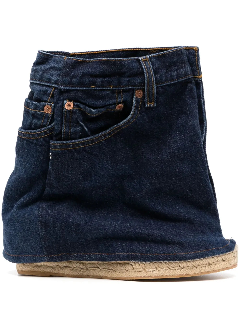 Bless denim wedge-heel espadrilles