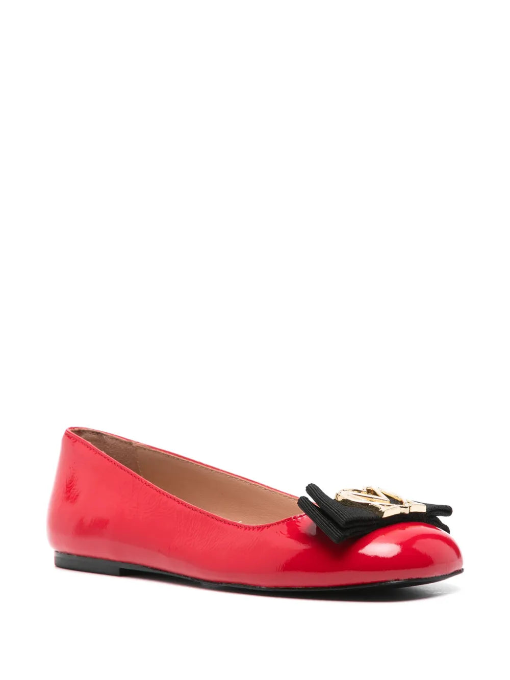 Love Moschino patent-leather ballet flats