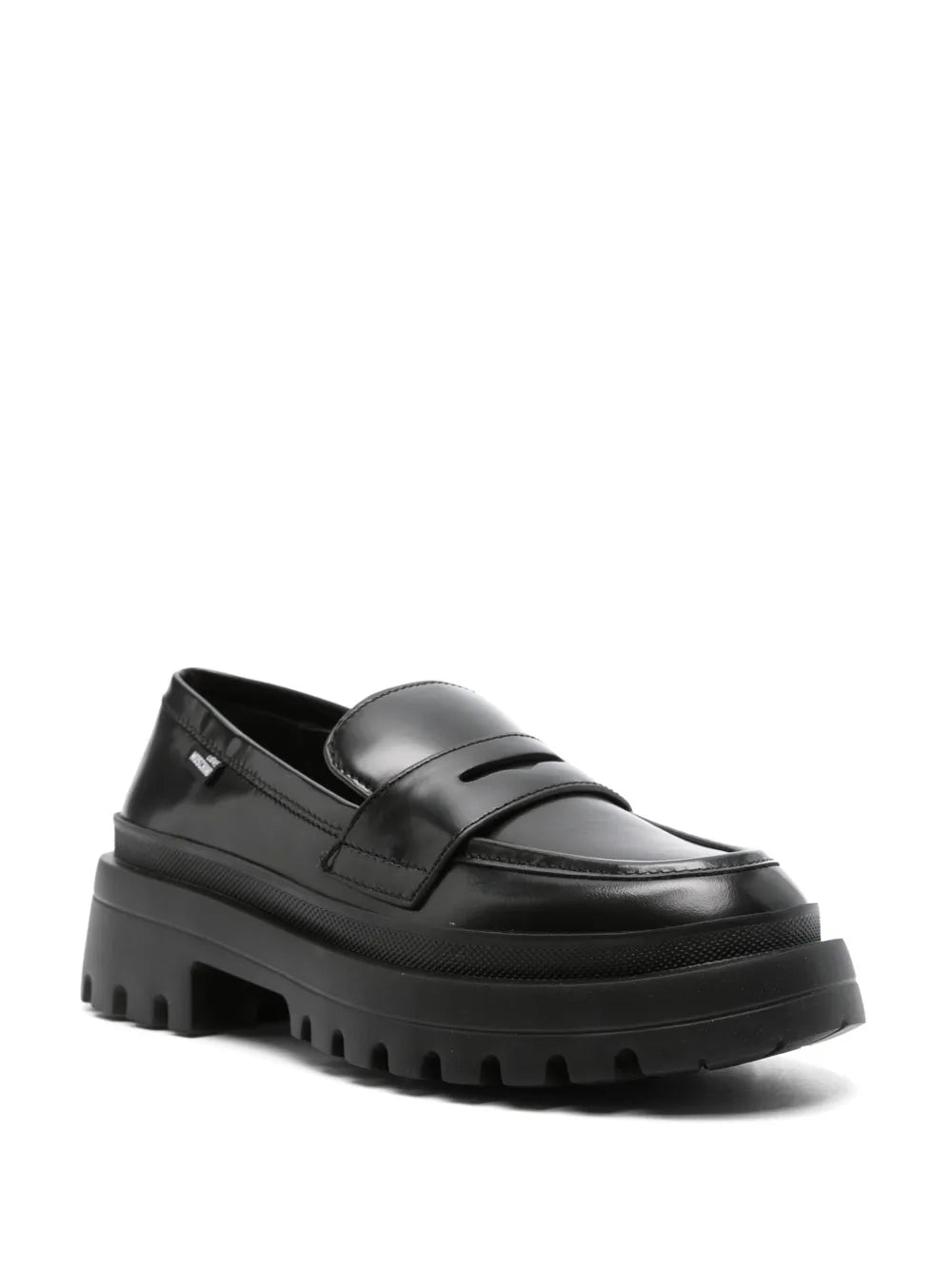 Love Moschino penny slot leather loafers