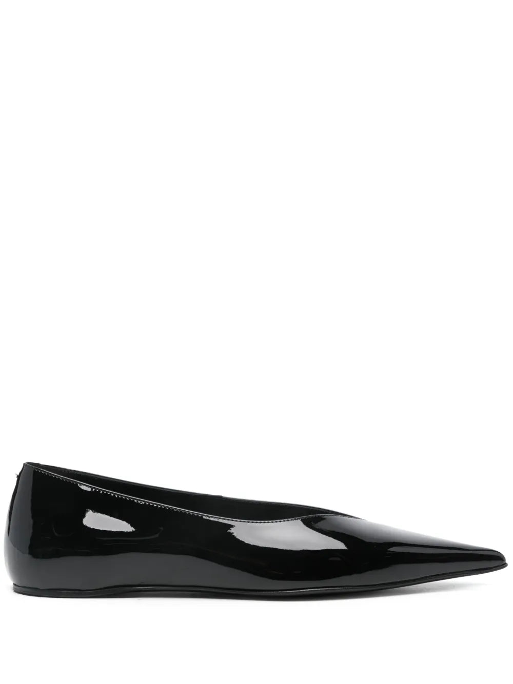 TOTEME The Patent Asymmetric ballerina shoes