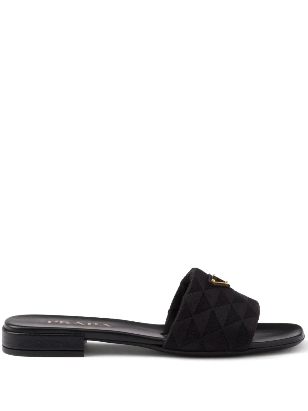 Prada embroidered slides
