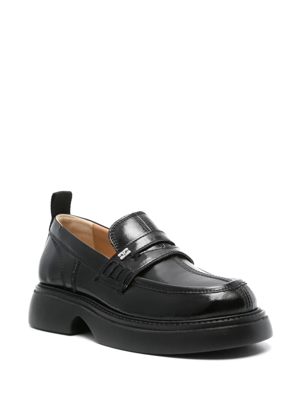 GANNI logo-plaque platform loafers