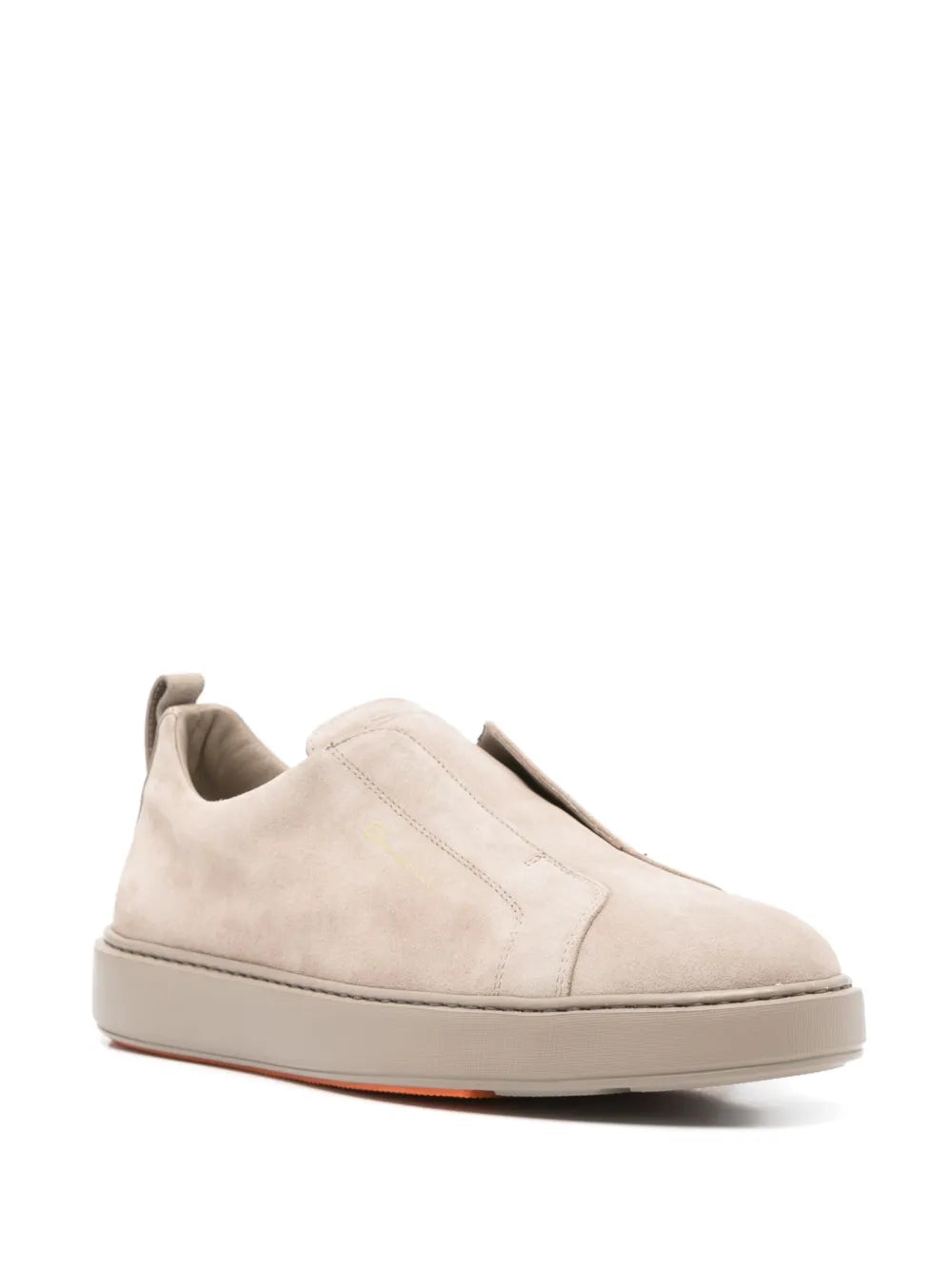 Santoni suede slip-on sneakers