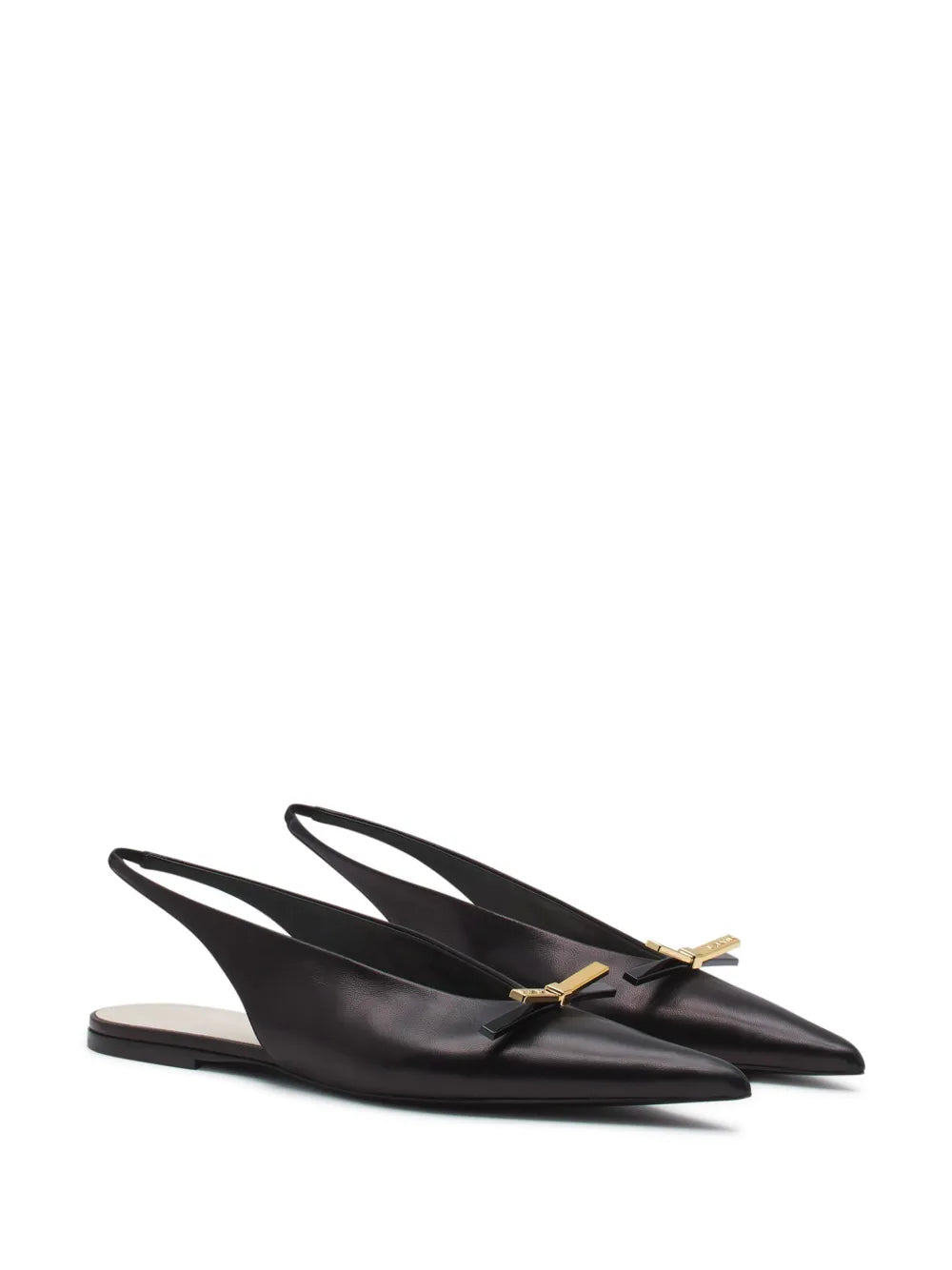 Lanvin slingback leather ballerina shoes