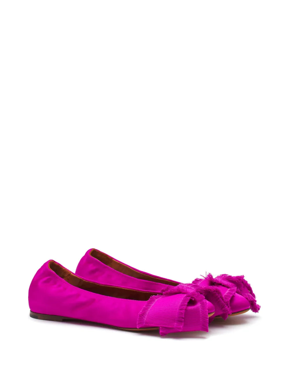 Lanvin satin bow ballerina shoes