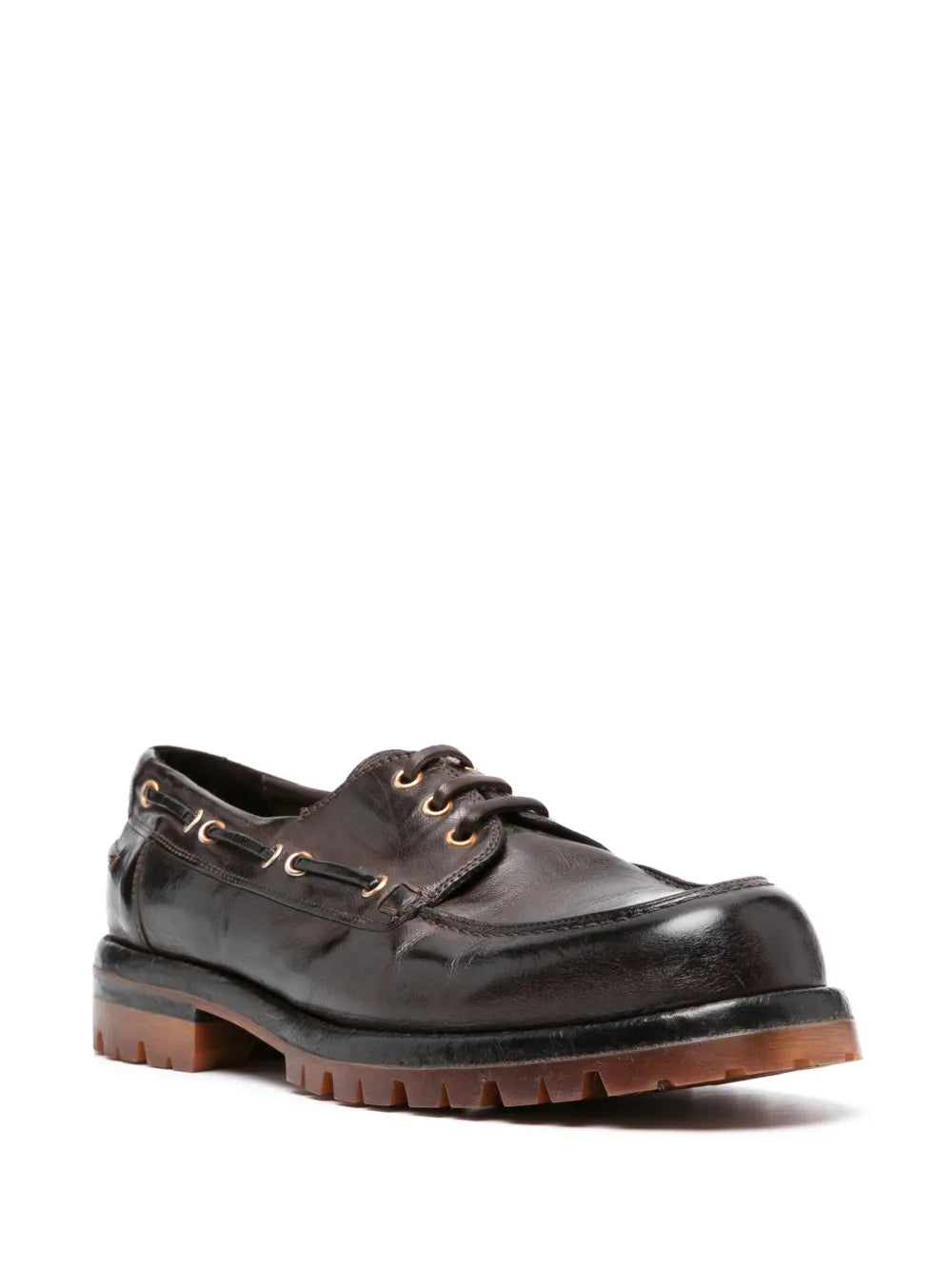 Eleventy leather boat shoes