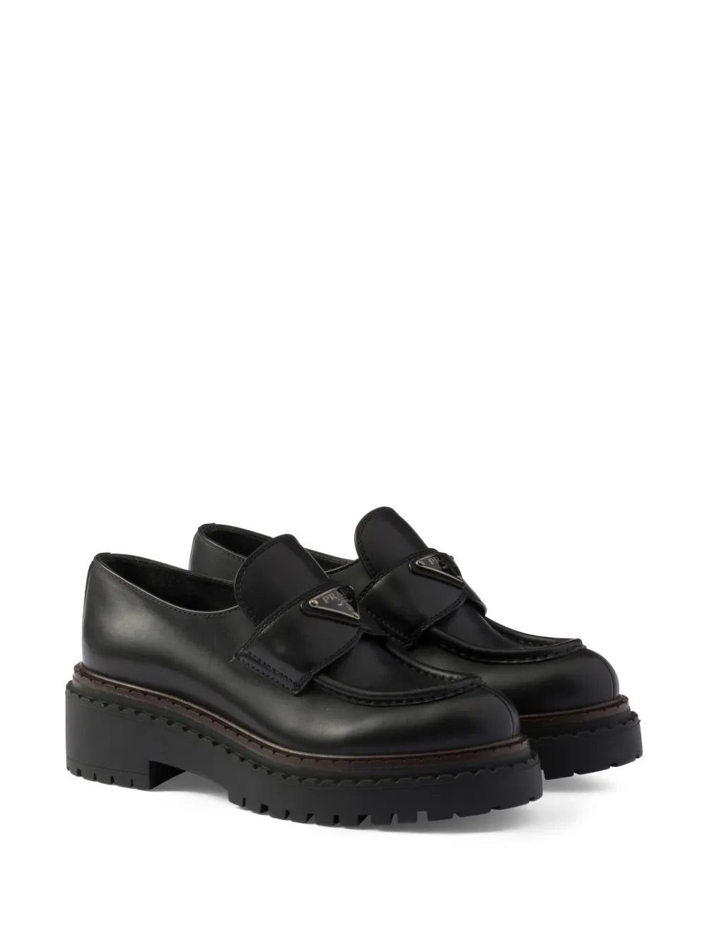 Prada leather loafers