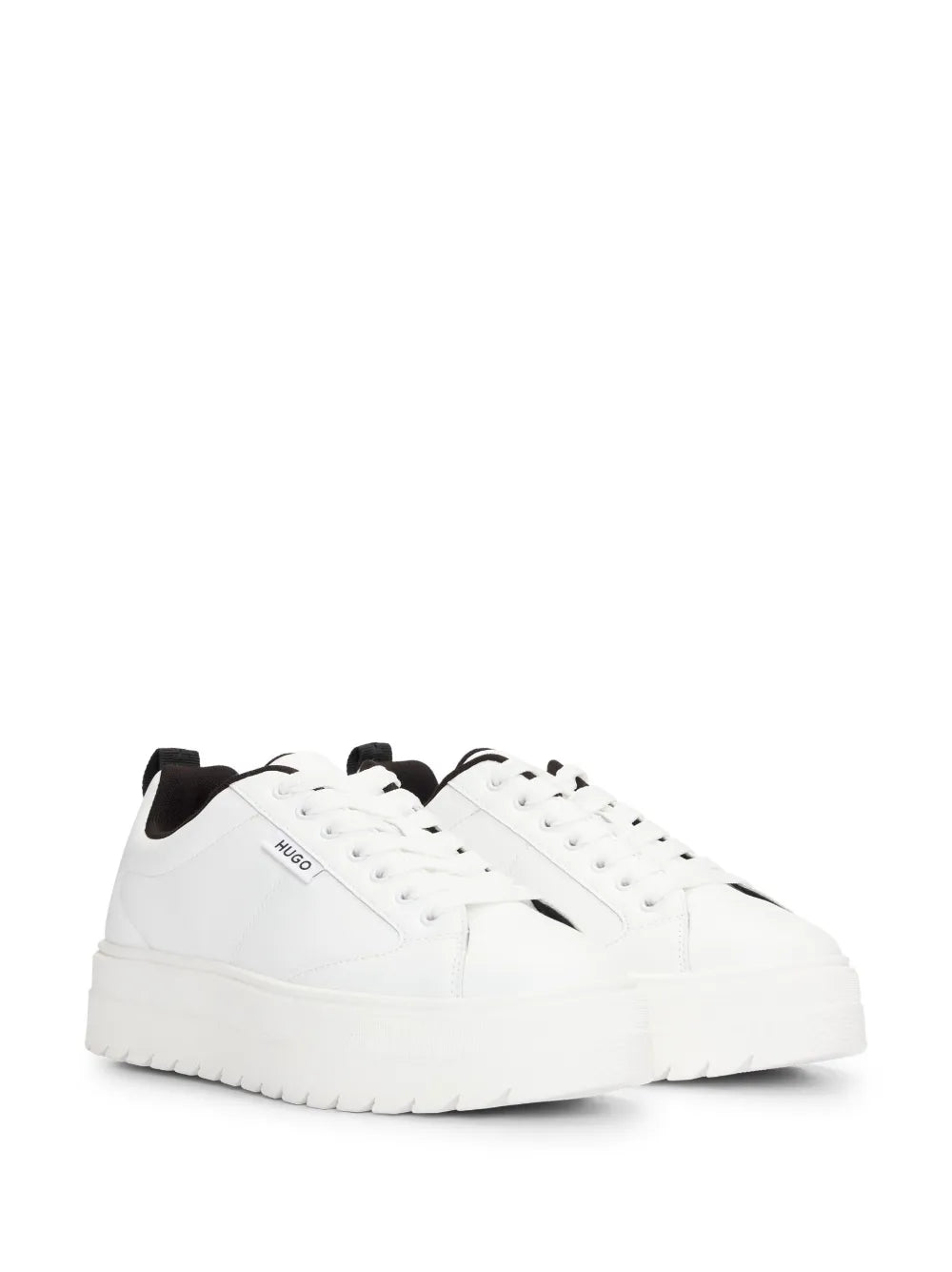 HUGO logo-patch platform sneakers