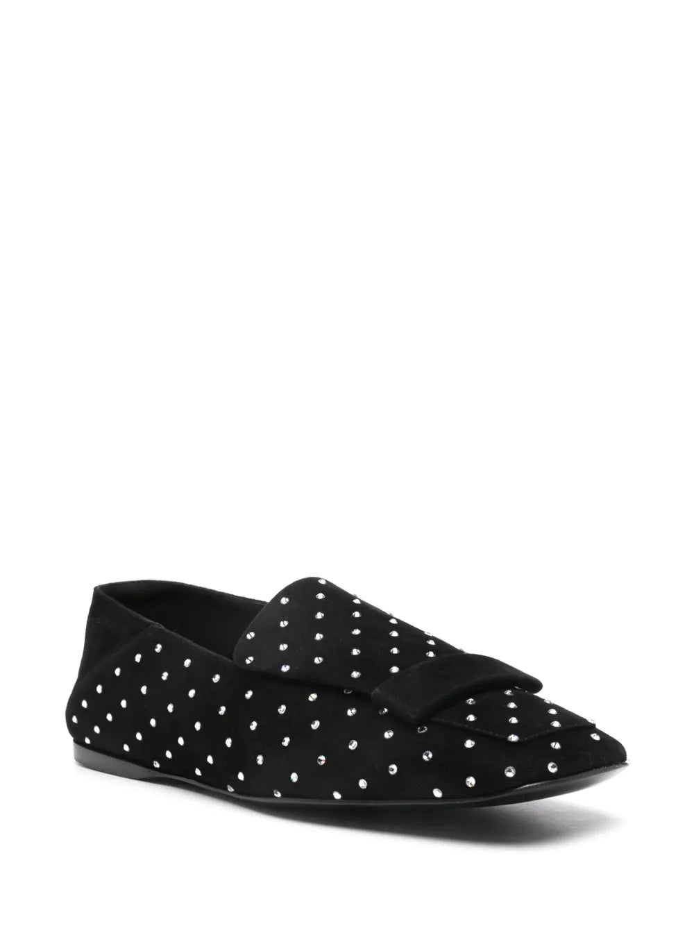 Sergio Rossi crystal-embellished ballerinas