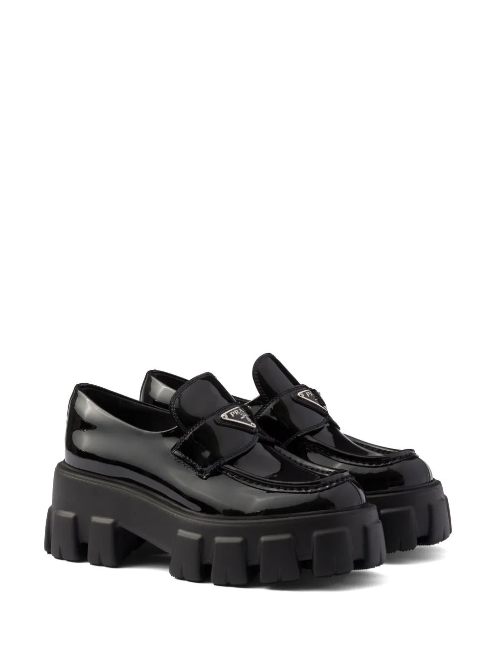 Prada Monolith patent leather loafers