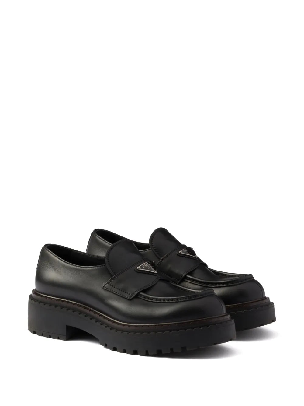 Prada leather loafers