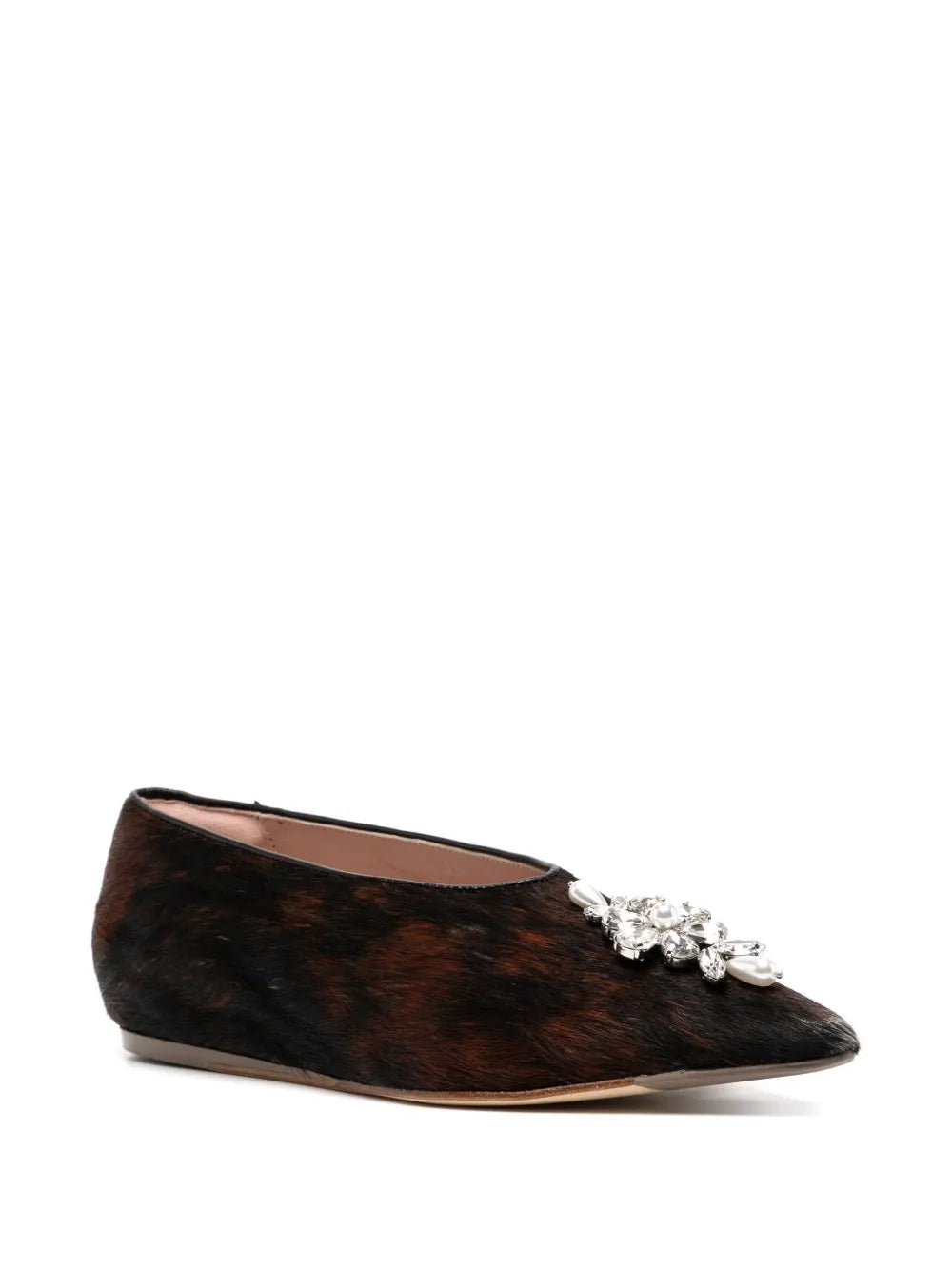 Simone Rocha embellished point toe ballerina shoes