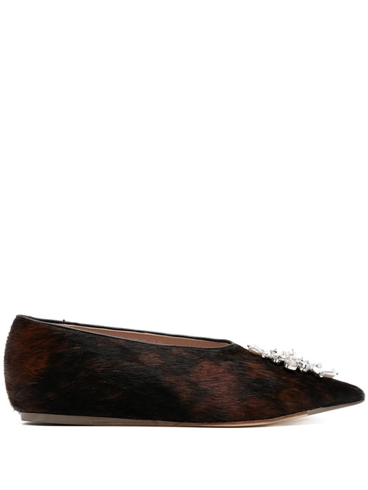 Simone Rocha embellished point toe ballerina shoes