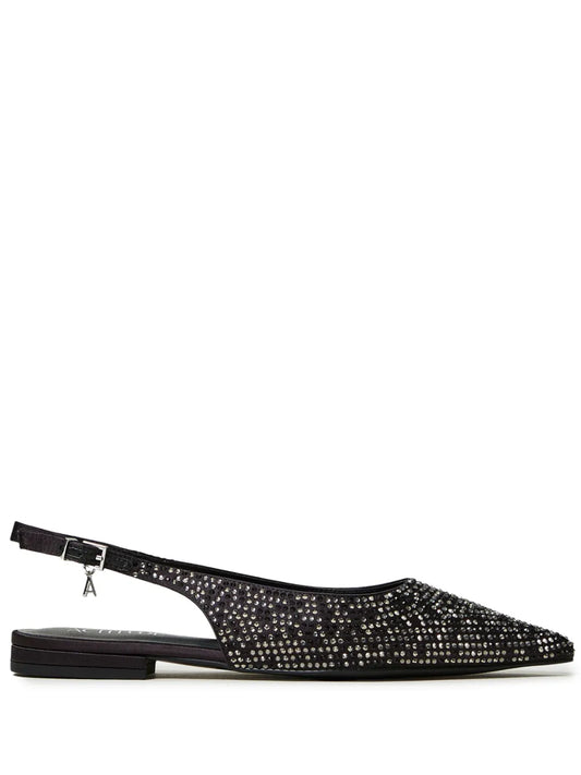 TWINSET rhinestone-embellished slingback ballet flats
