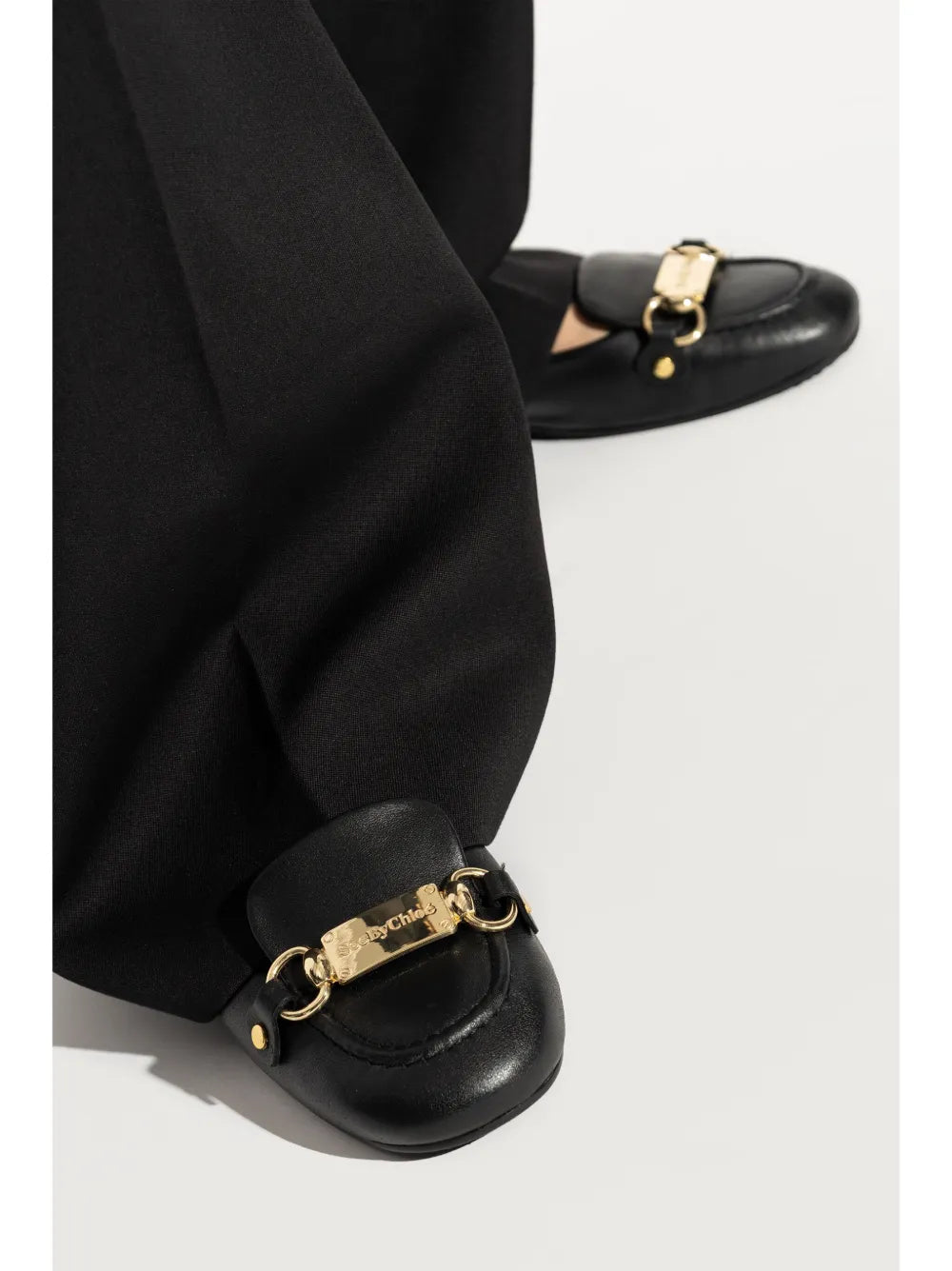See by Chloé logo-plaque ballerinas
