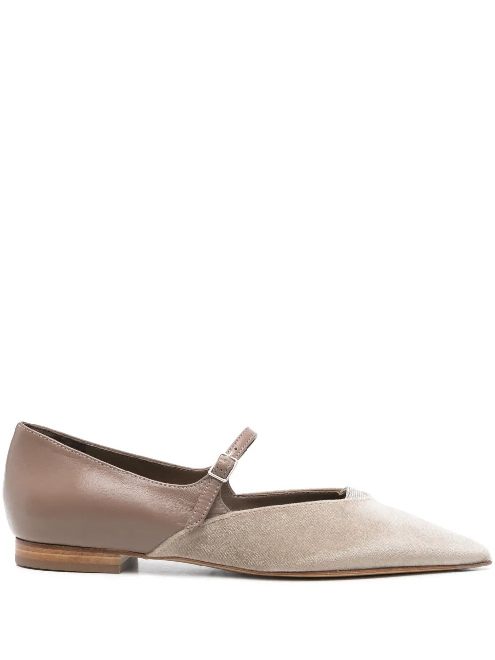 Peserico panelled ballet flats