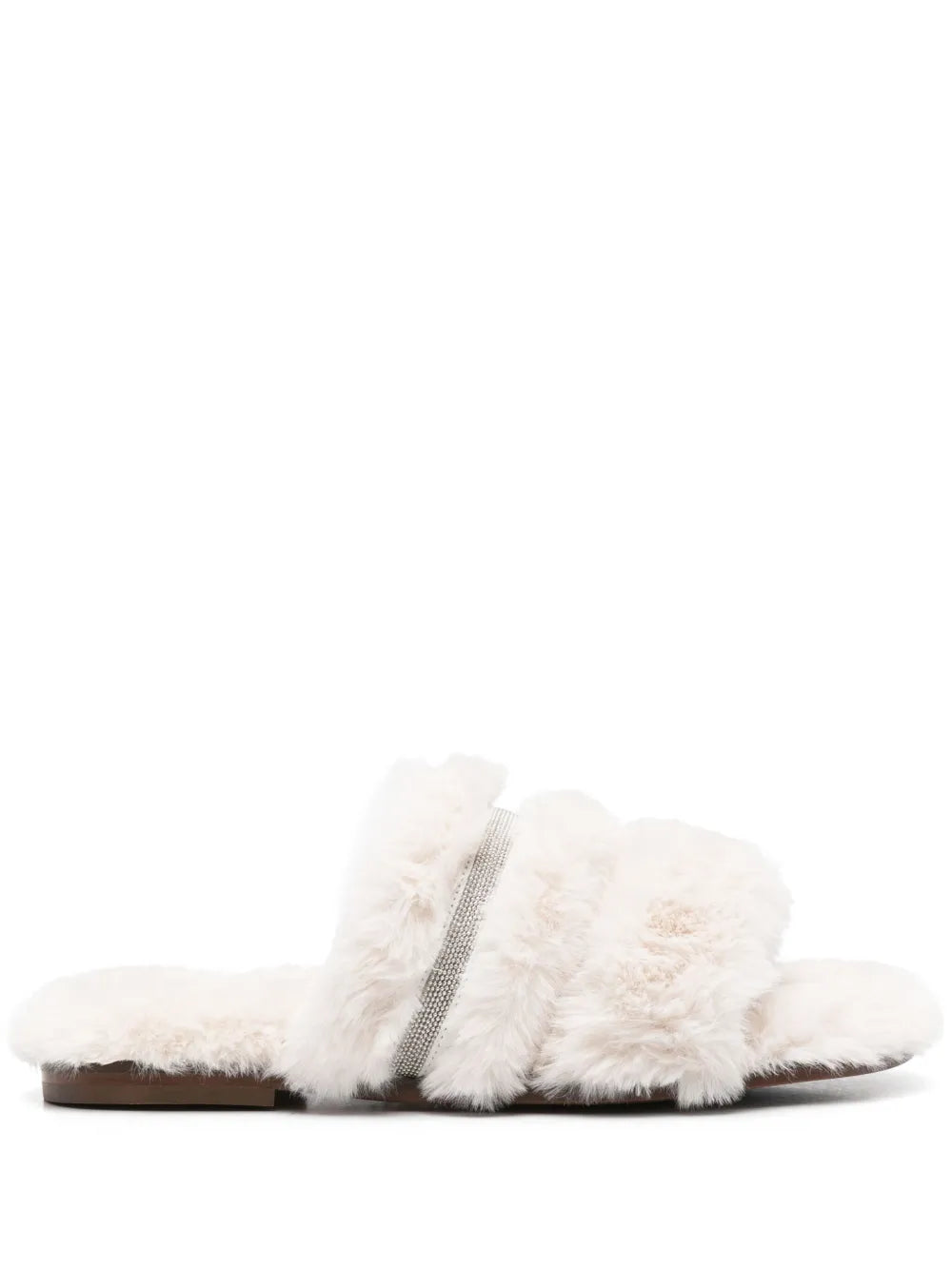 Peserico faux-fur slides