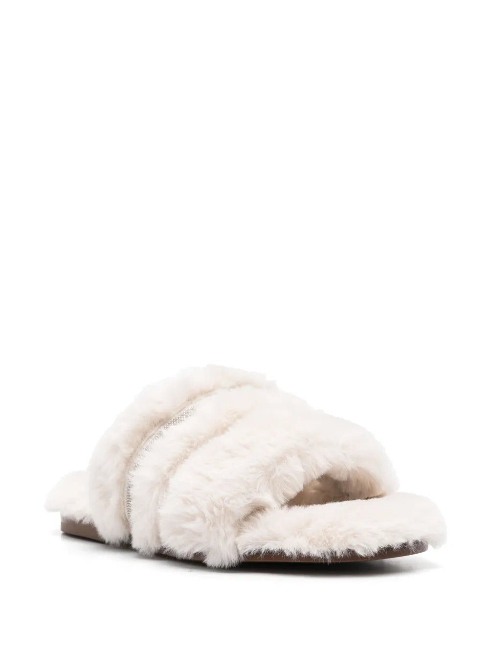 Peserico faux-fur slides