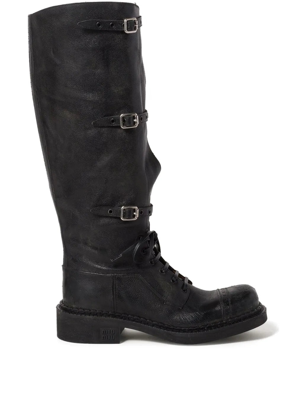 Miu Miu multi-buckle leather boots