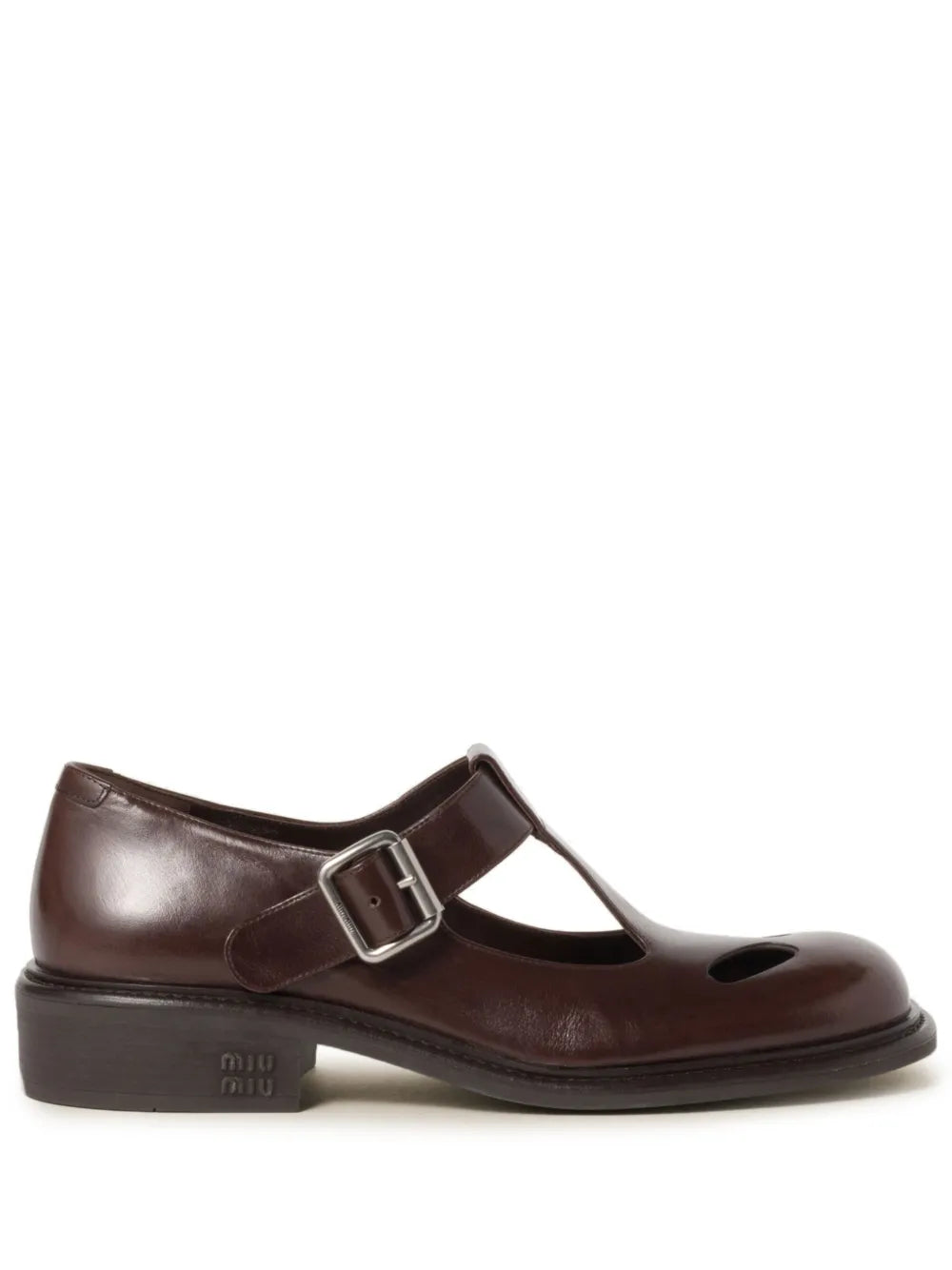 Miu Miu 30mm leather T-bar shoes