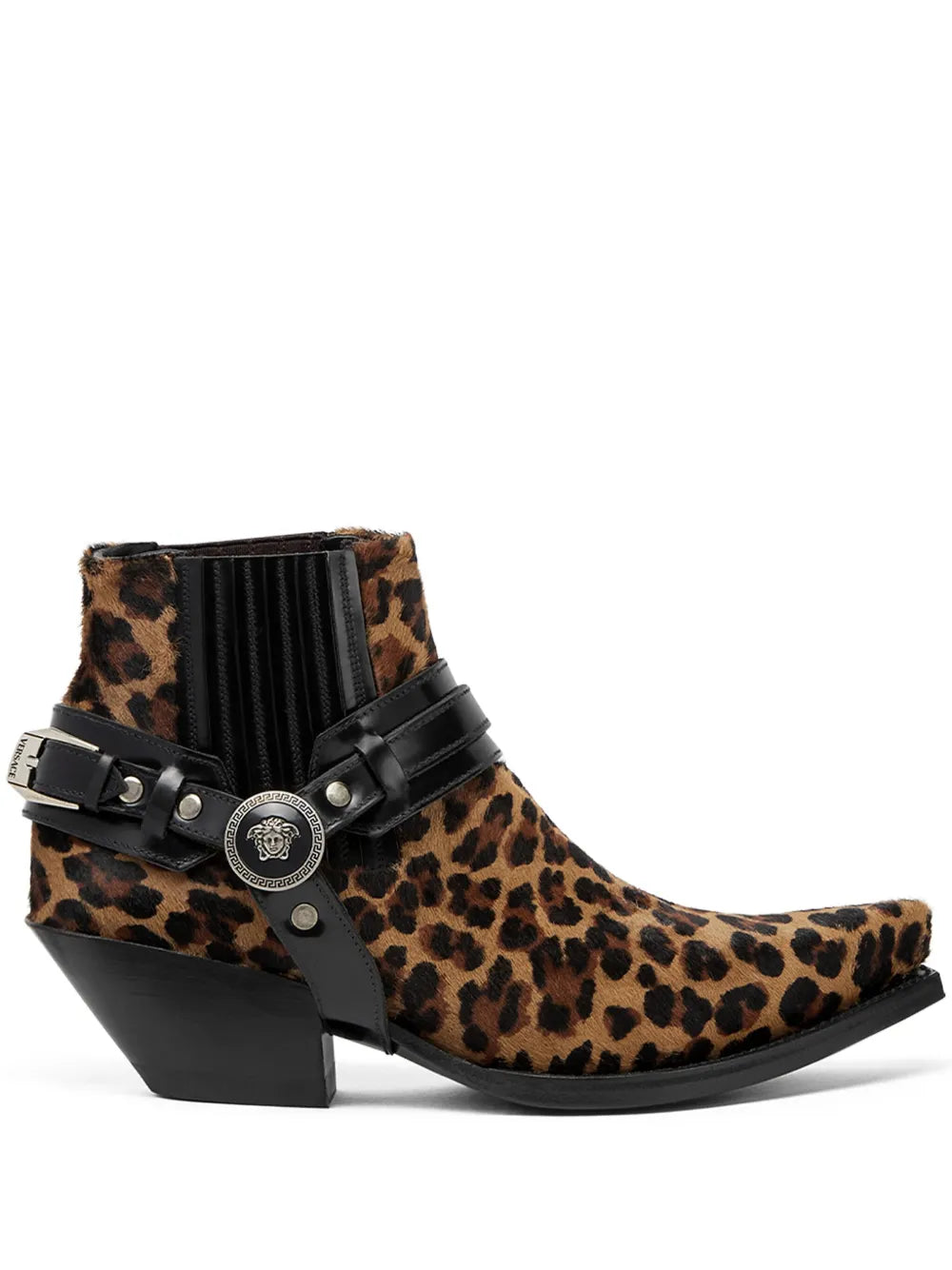 Versace 50mm Texano leopard-print ankle boots