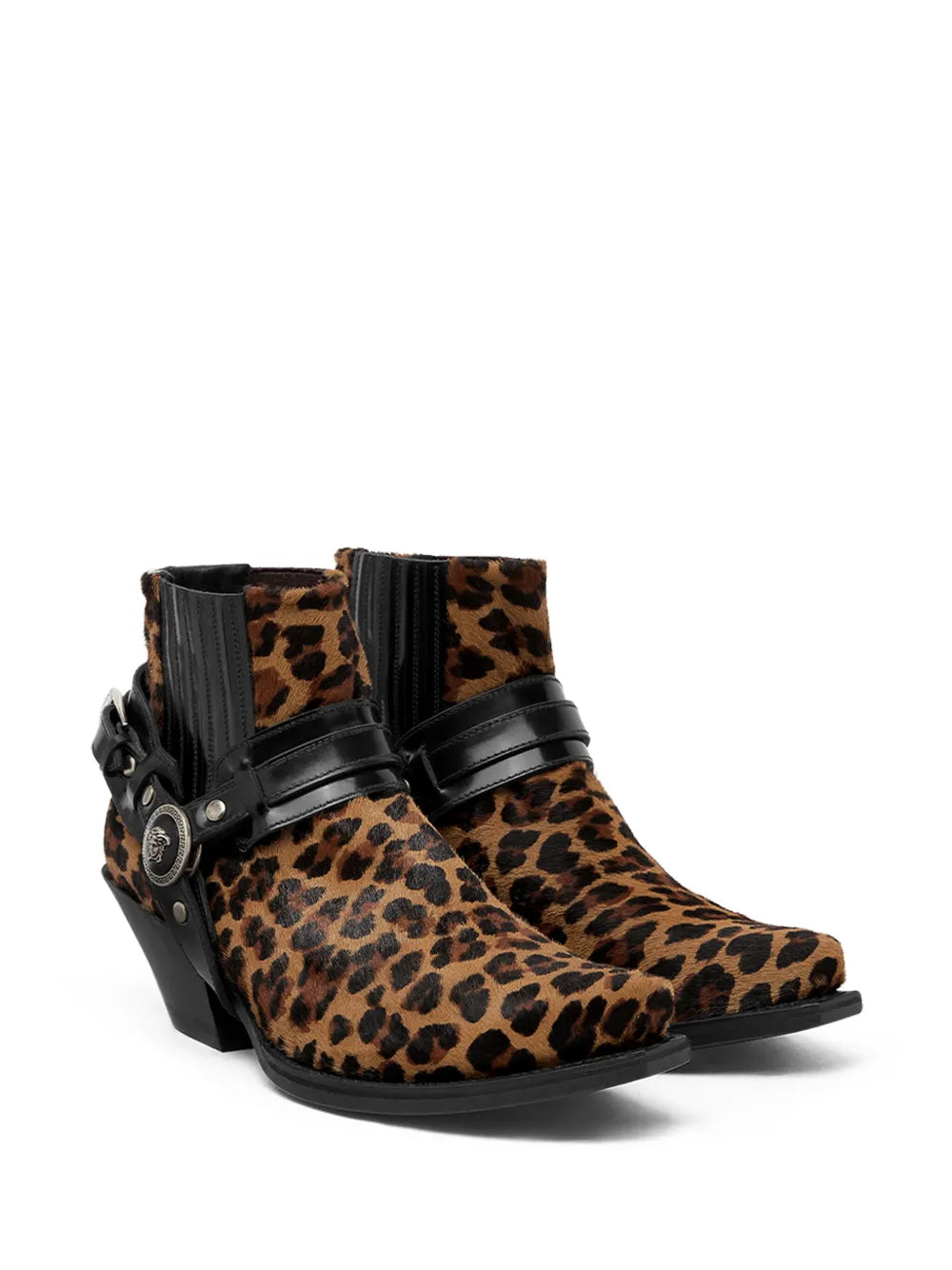 Versace 50mm Texano leopard-print ankle boots