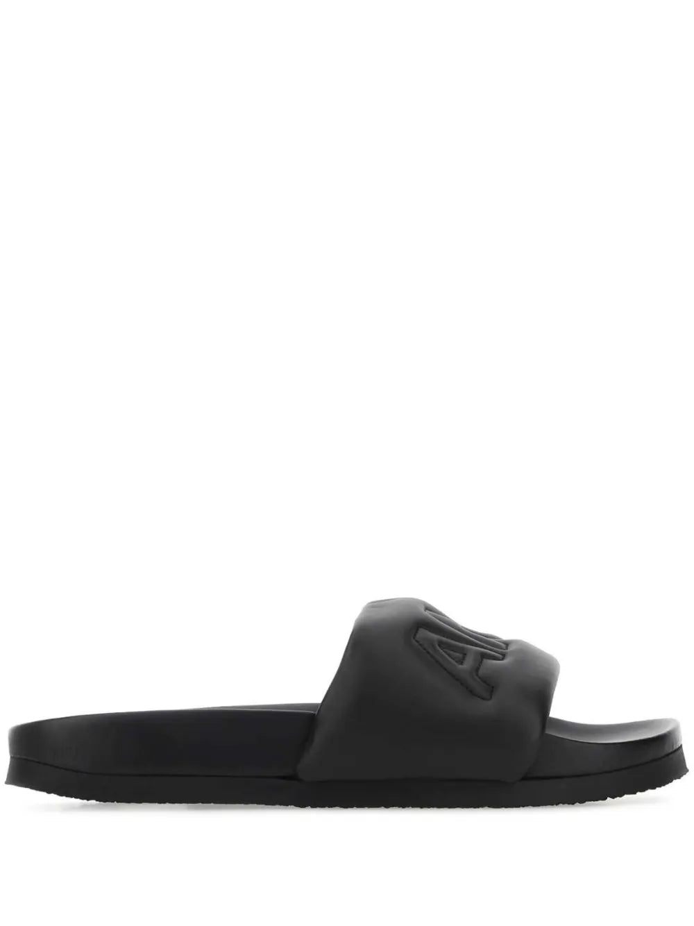AMBUSH logo-embossed leather slippers
