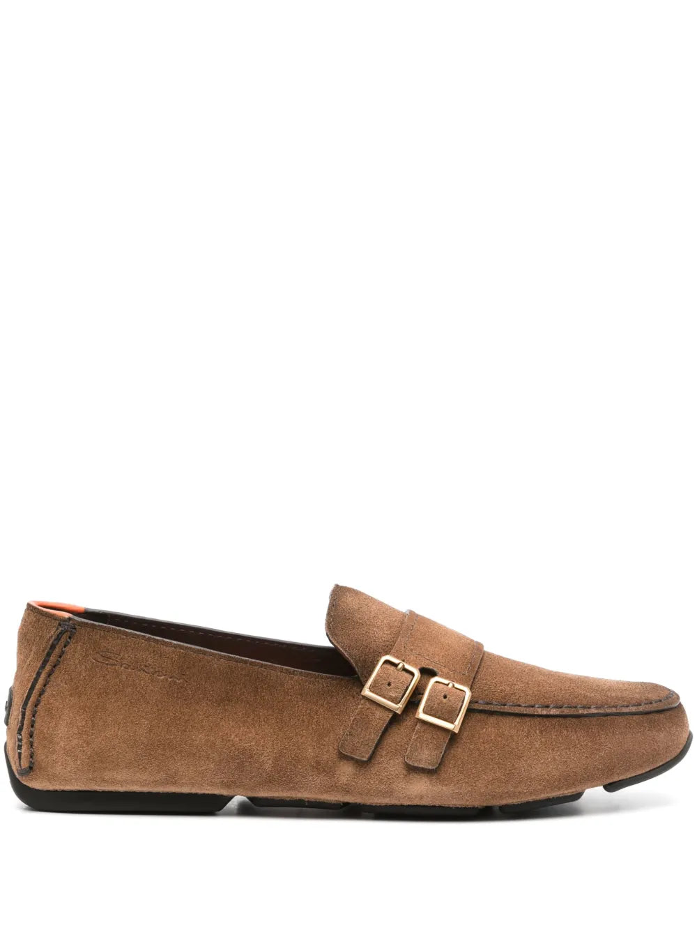 Santoni calf-suede monk shoes