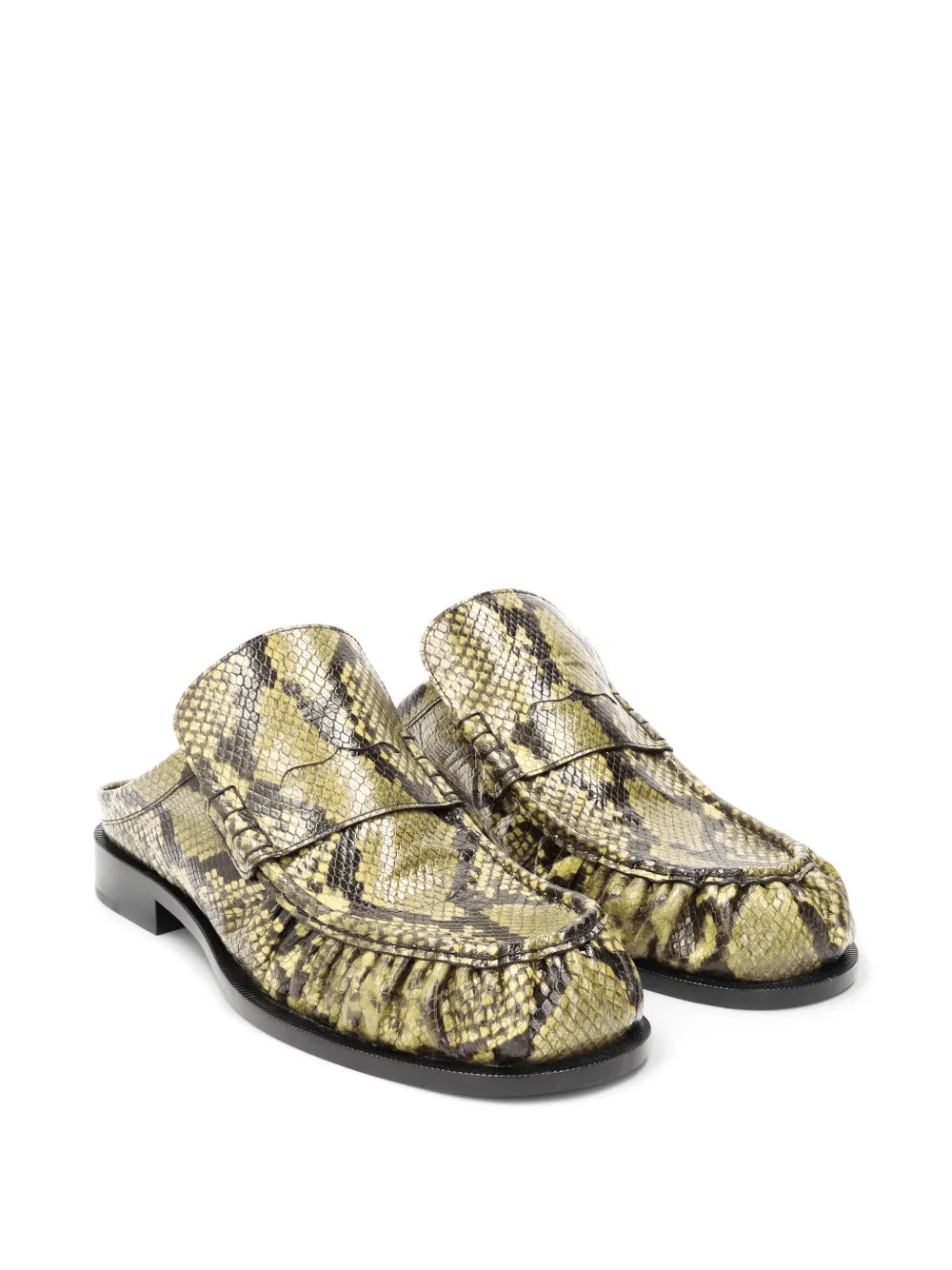 DRIES VAN NOTEN snakeskin-effect mules