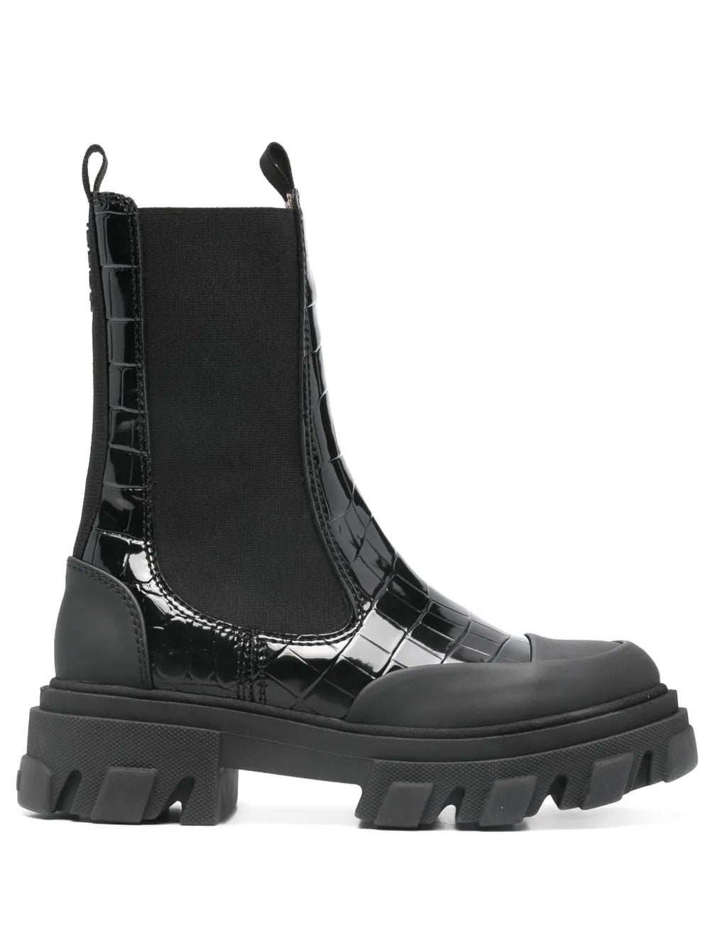 GANNI croc-effect Chelsea boots