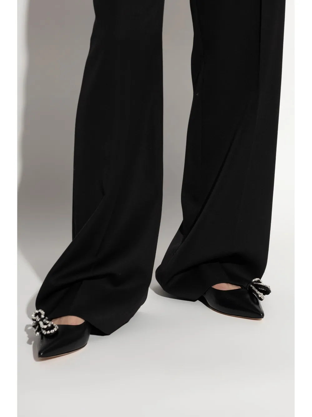 Casadei embellished leather ballerina shoes