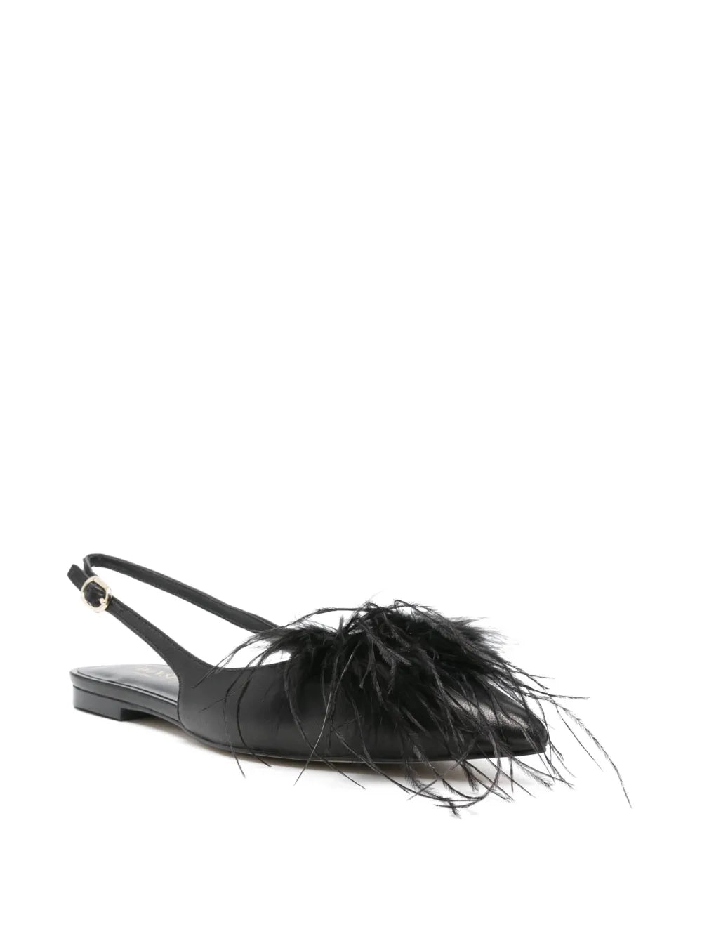 TWINSET feather-detailed ballet flats