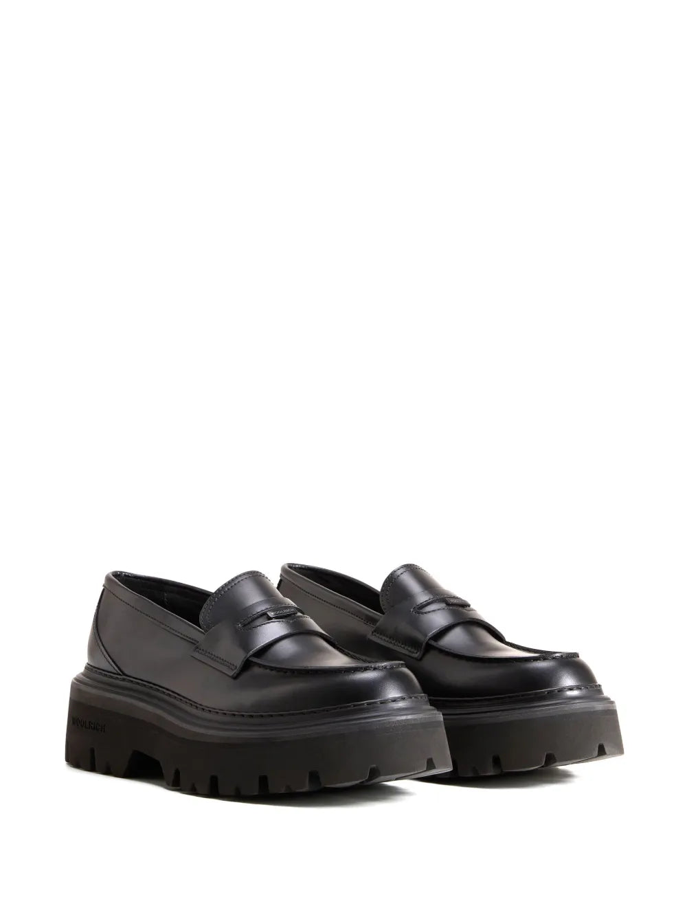Woolrich round toe leather loafers