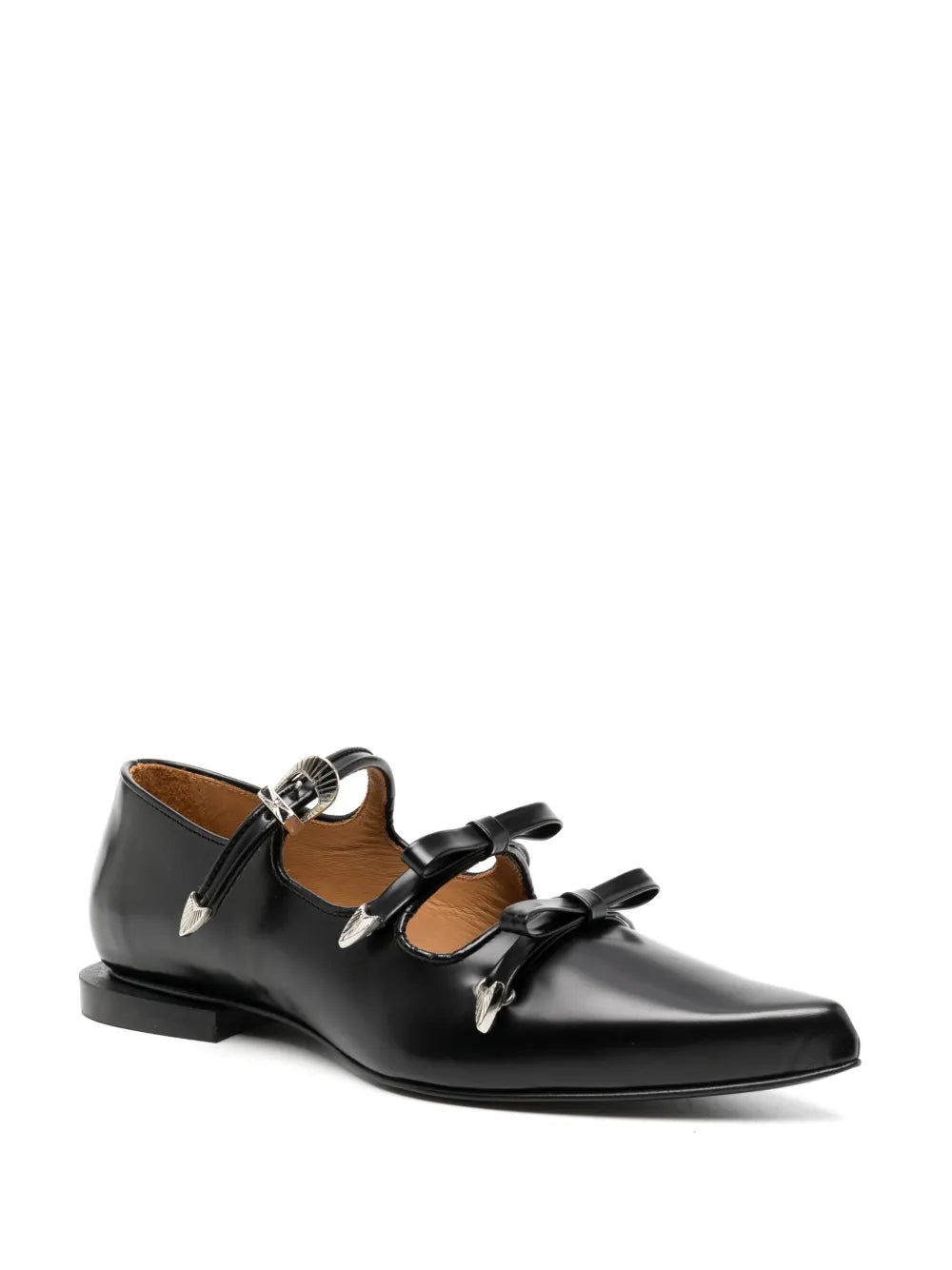 Toga ribbon pointed-toe Mary Jane shoes