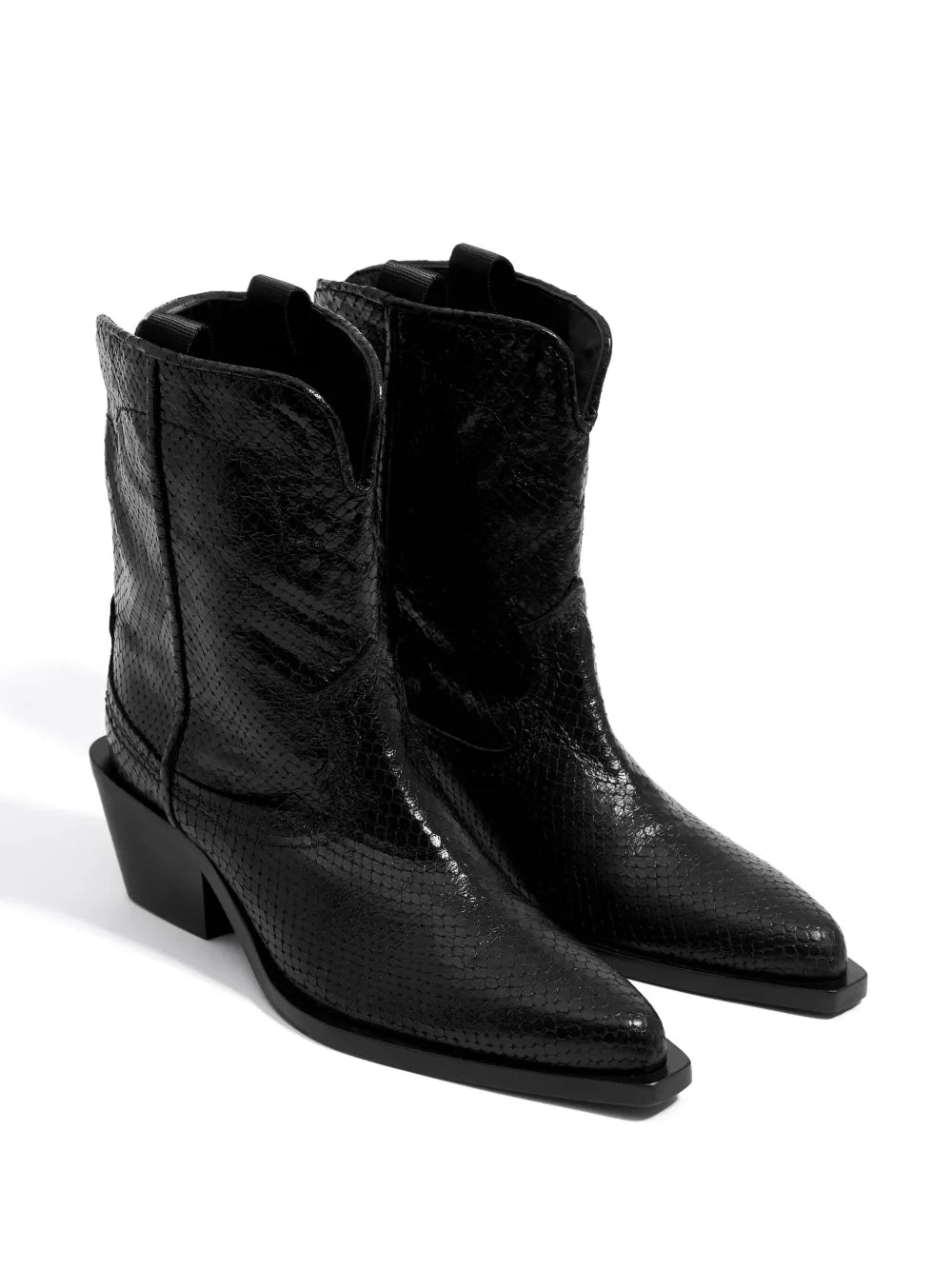 Bimba y Lola snakeskin cowboy boots