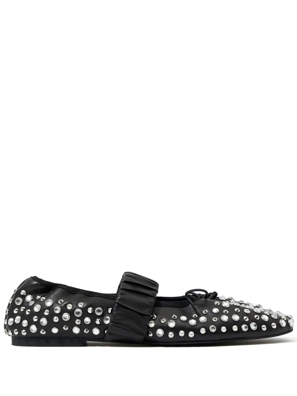 Bimba y Lola stud-embellished leather ballerina shoes