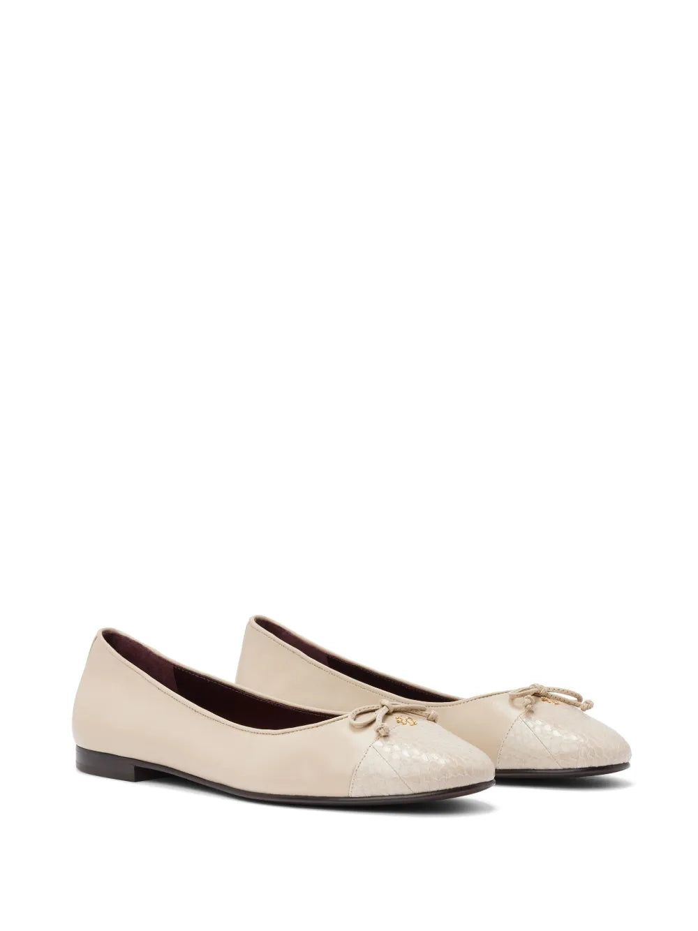 Tory Burch cap-toe leather ballerina shoes