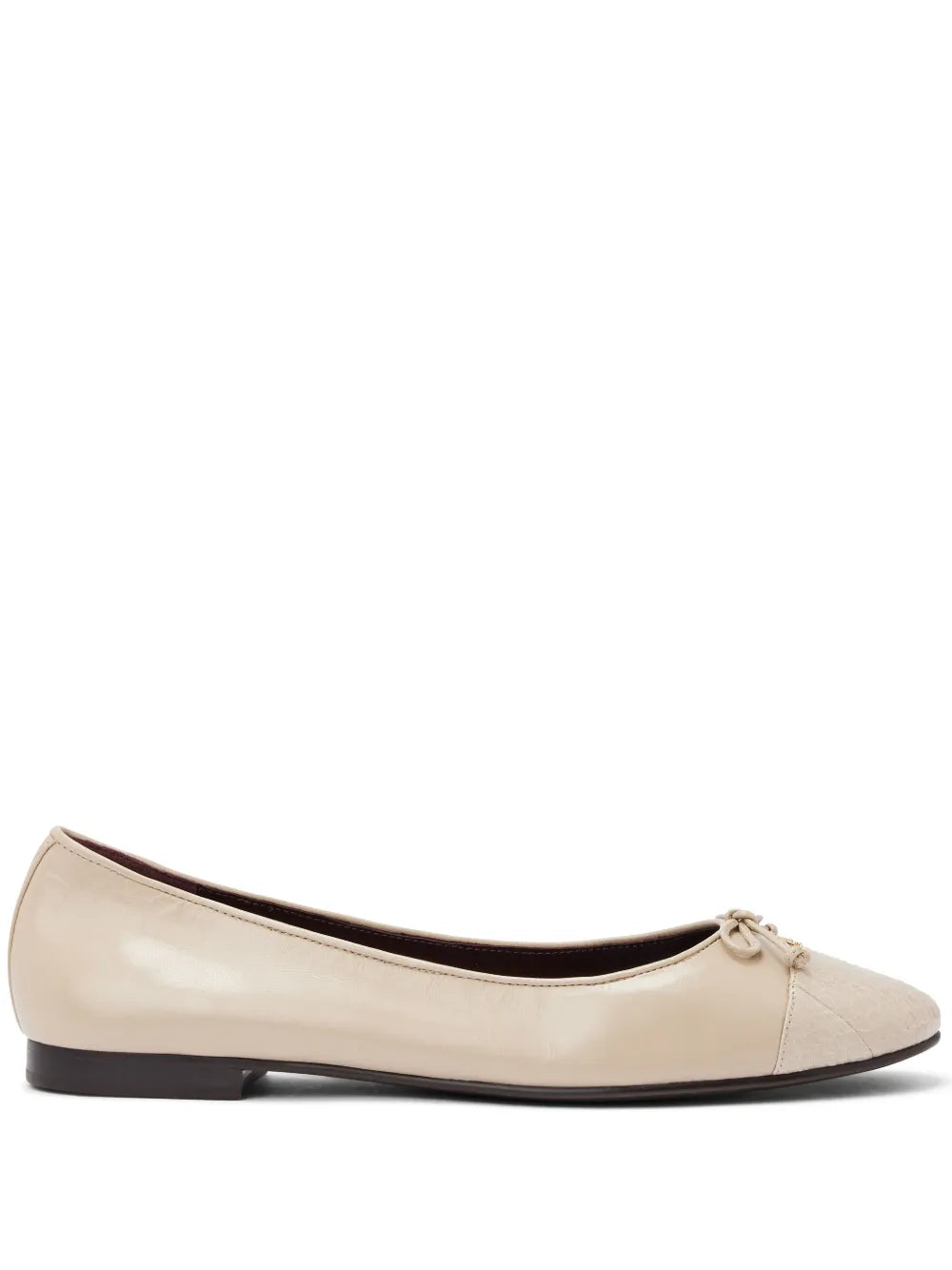 Tory Burch cap-toe leather ballerina shoes