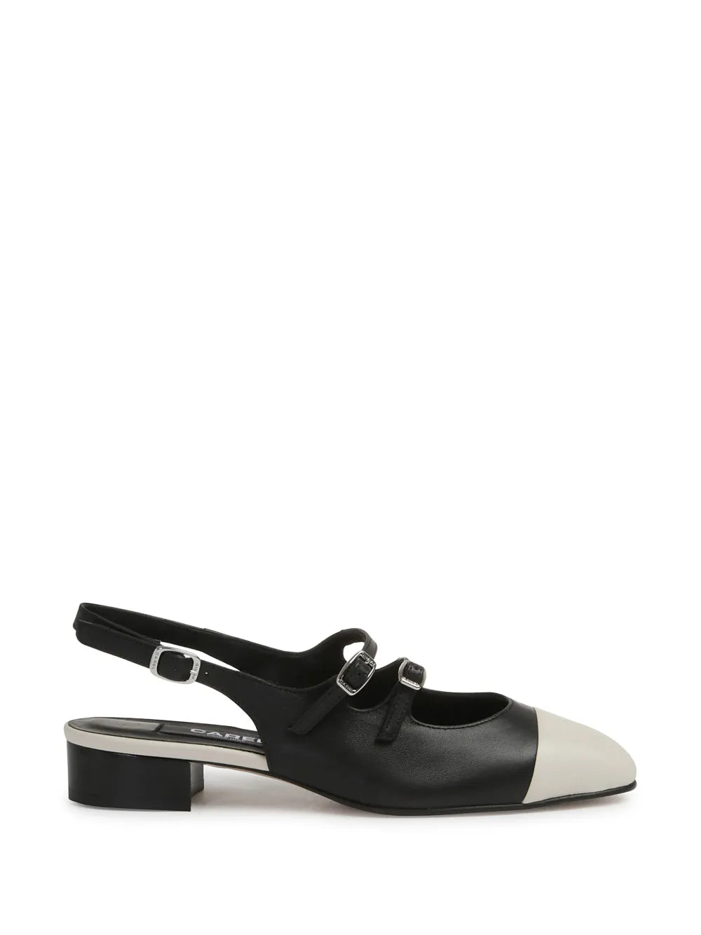 Carel Paris 20mm Abricot leather ballerina shoes