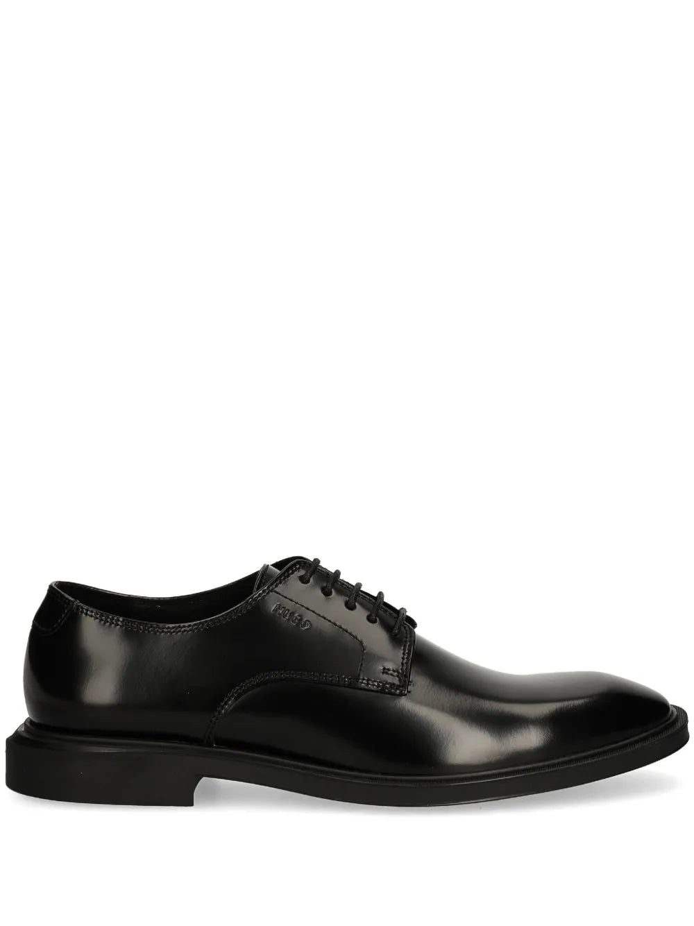 HUGO logo-debossed leather Derby shoes