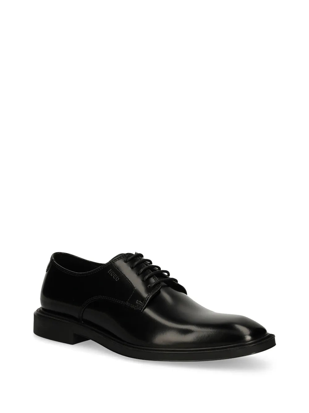 HUGO logo-debossed leather Derby shoes
