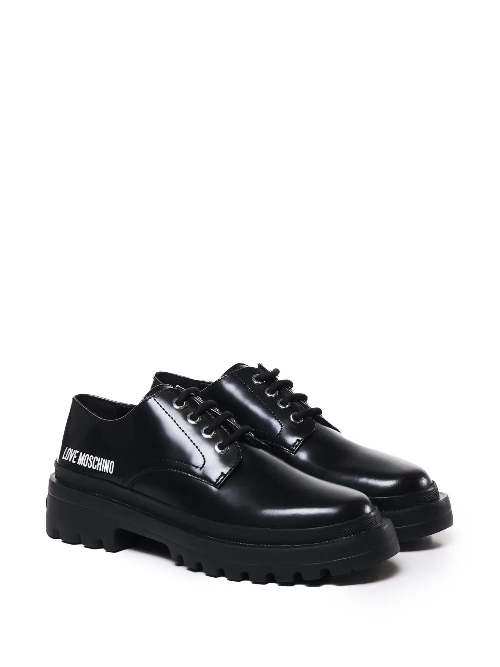 Love Moschino logo-print oxfords