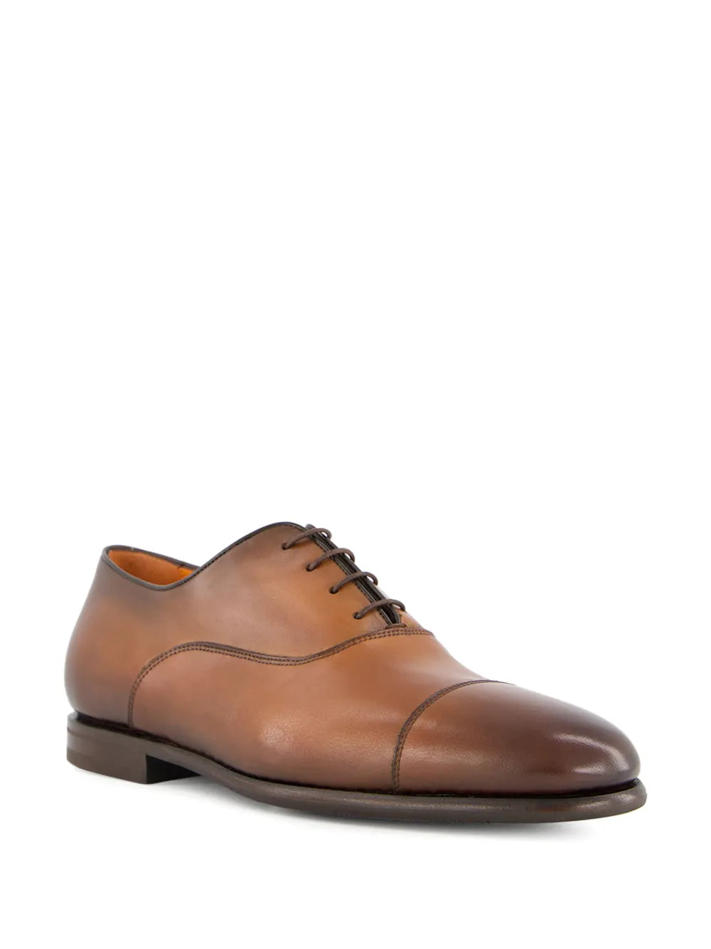 Santoni polished-leather Oxford shoes