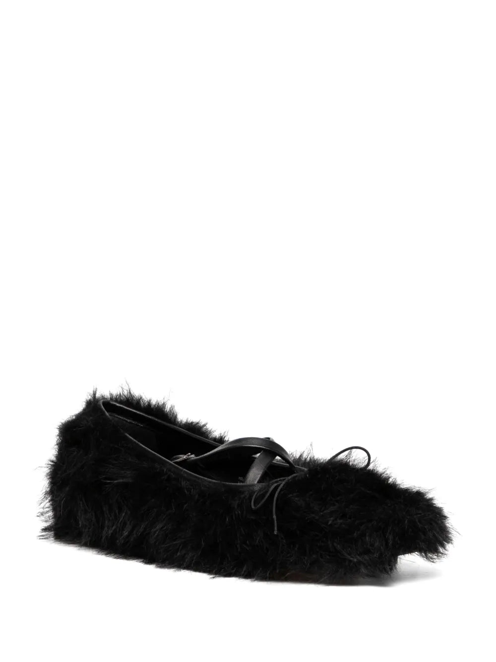 Simone Rocha faux-fur ballet flats