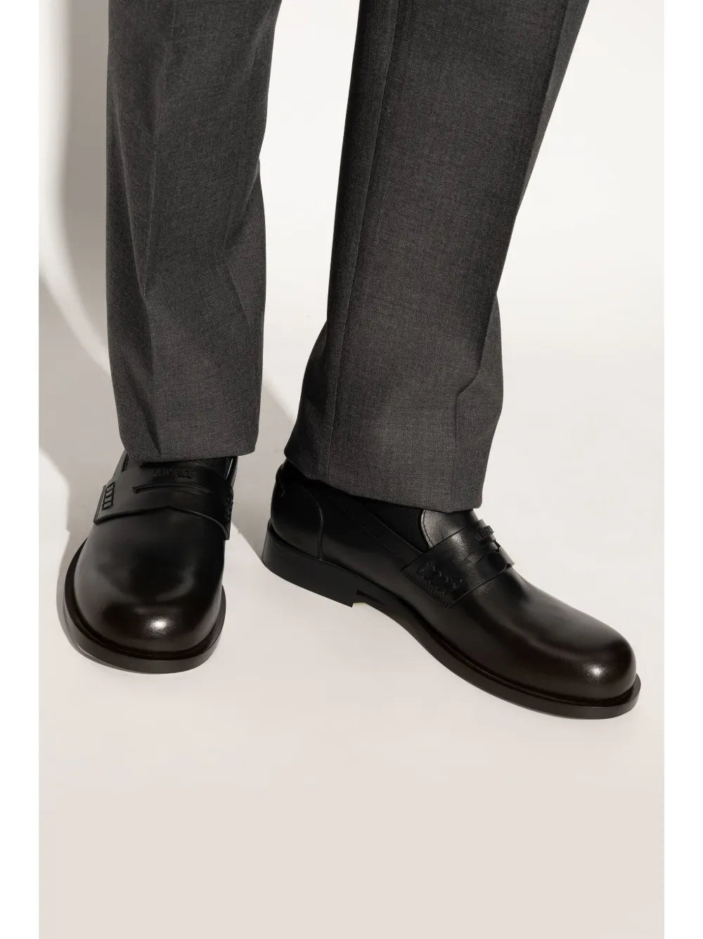 Versace logo embossed loafers