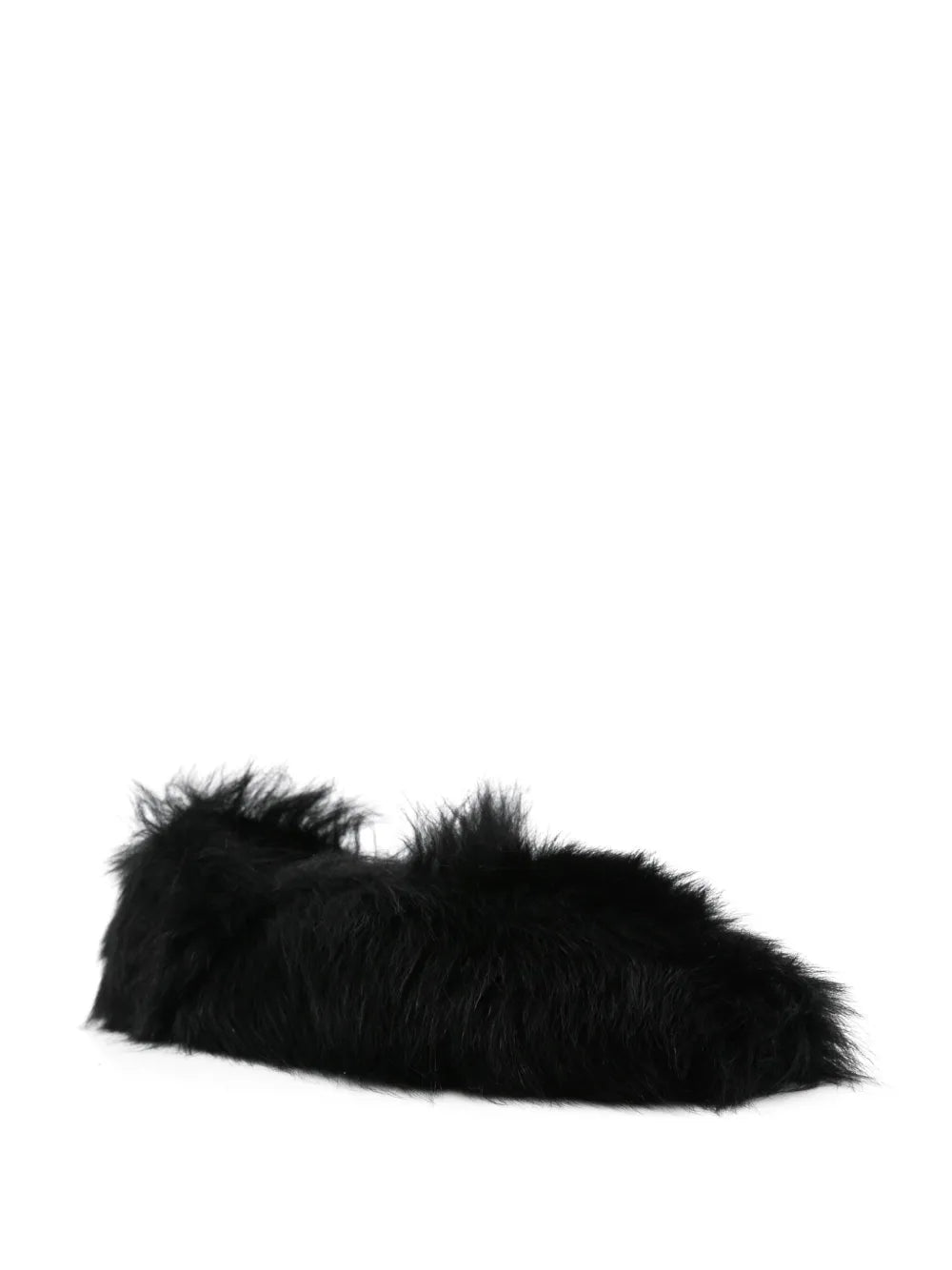 Jil Sander faux-fur ballerina shoes