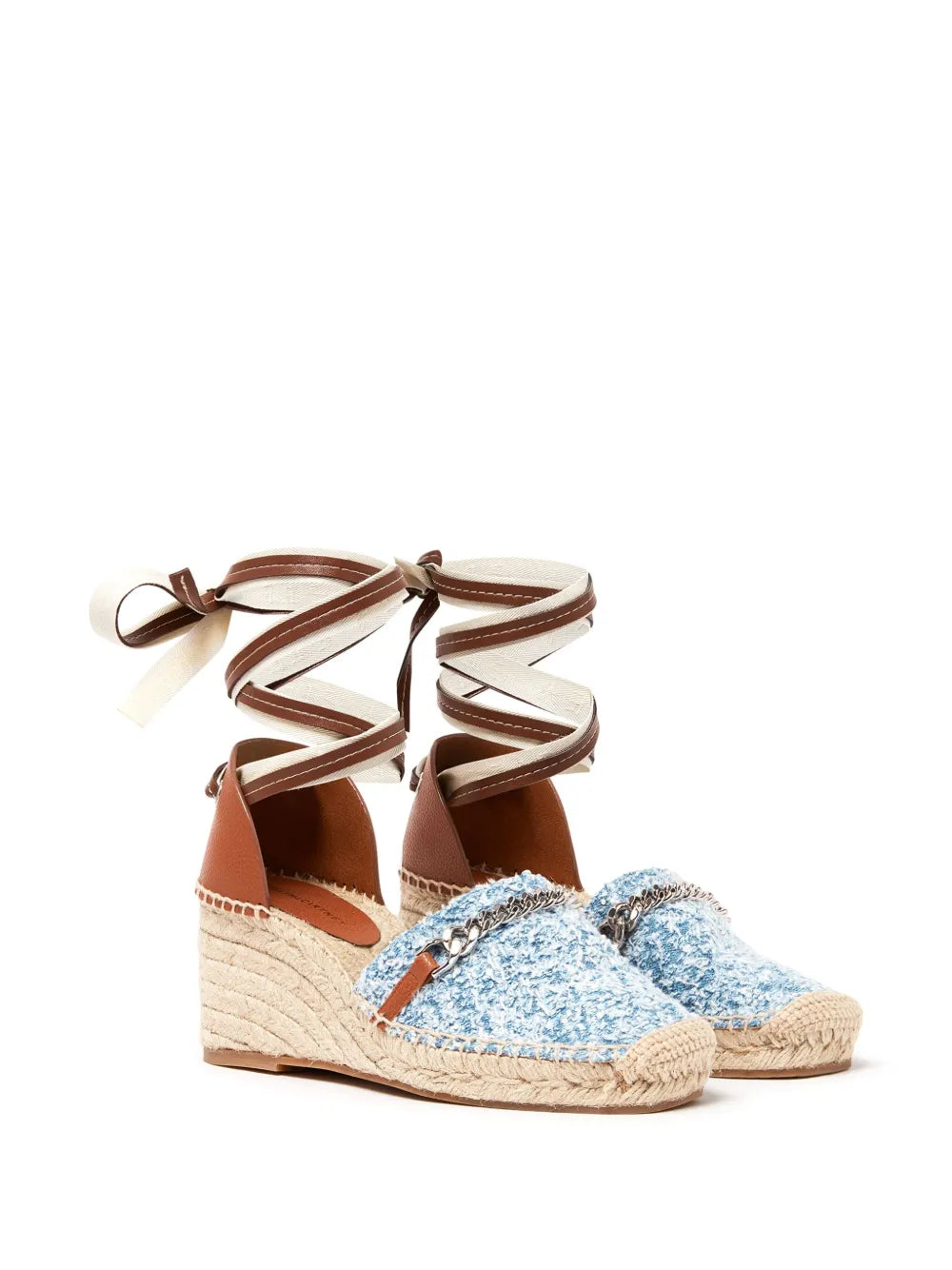 Stella McCartney Gaia Denim Boucle espadrilles