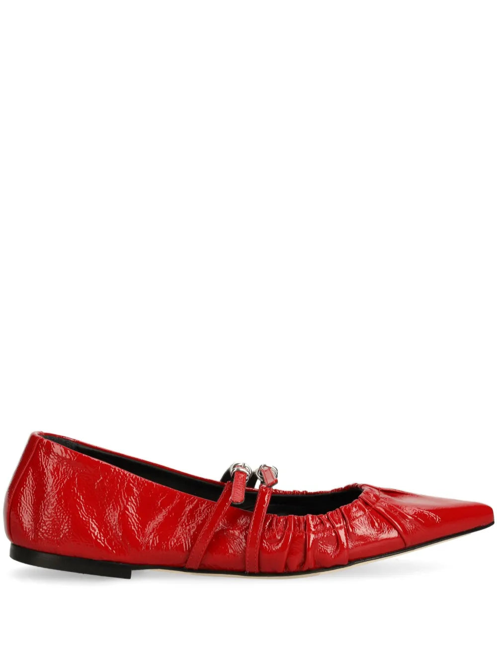 MSGM buckled ballerina shoes